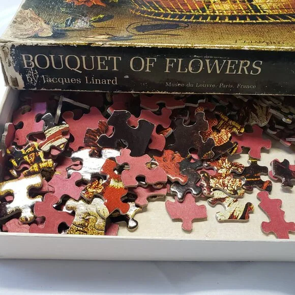 “Bouquet of Flowers” by Jacques Linard 1971 Springbok Art puzzle Complete VTG - Picture 2 of 7
